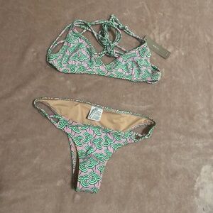 NWT J. CREW | Playa Monterey Strappy Umbrella Print Bikini size s